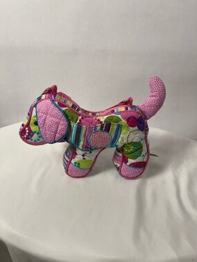 Sassy Pet Sacks by Douglas Kids Pink Patchwork Plush Dog Purse